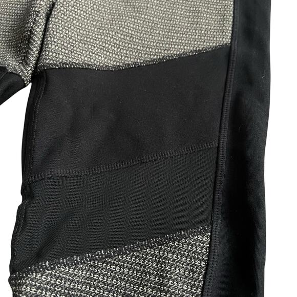 MPG Womens Black Grey Athletic Leggings Mesh Insets Size Medium Activewear - Picture 3 of 6